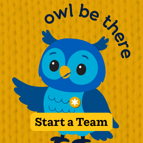 CNOY photo of owl with words owl be there and start a team
