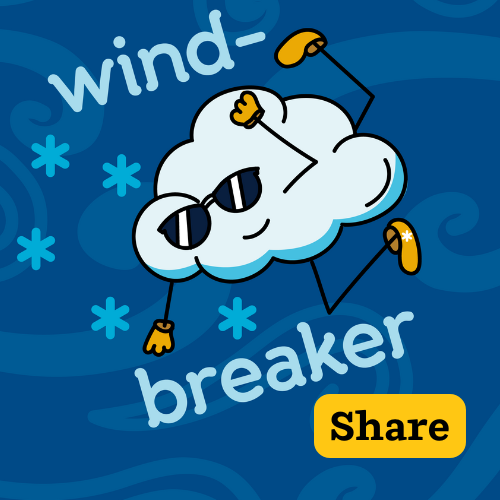 Photo of CNOY Wind Breaker with text share