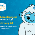 Coldest Night of the year logo with text Walk to end homelessness in our city February 28, 2026 All Saints Anglican Church, Westboro and photo of a Yeti